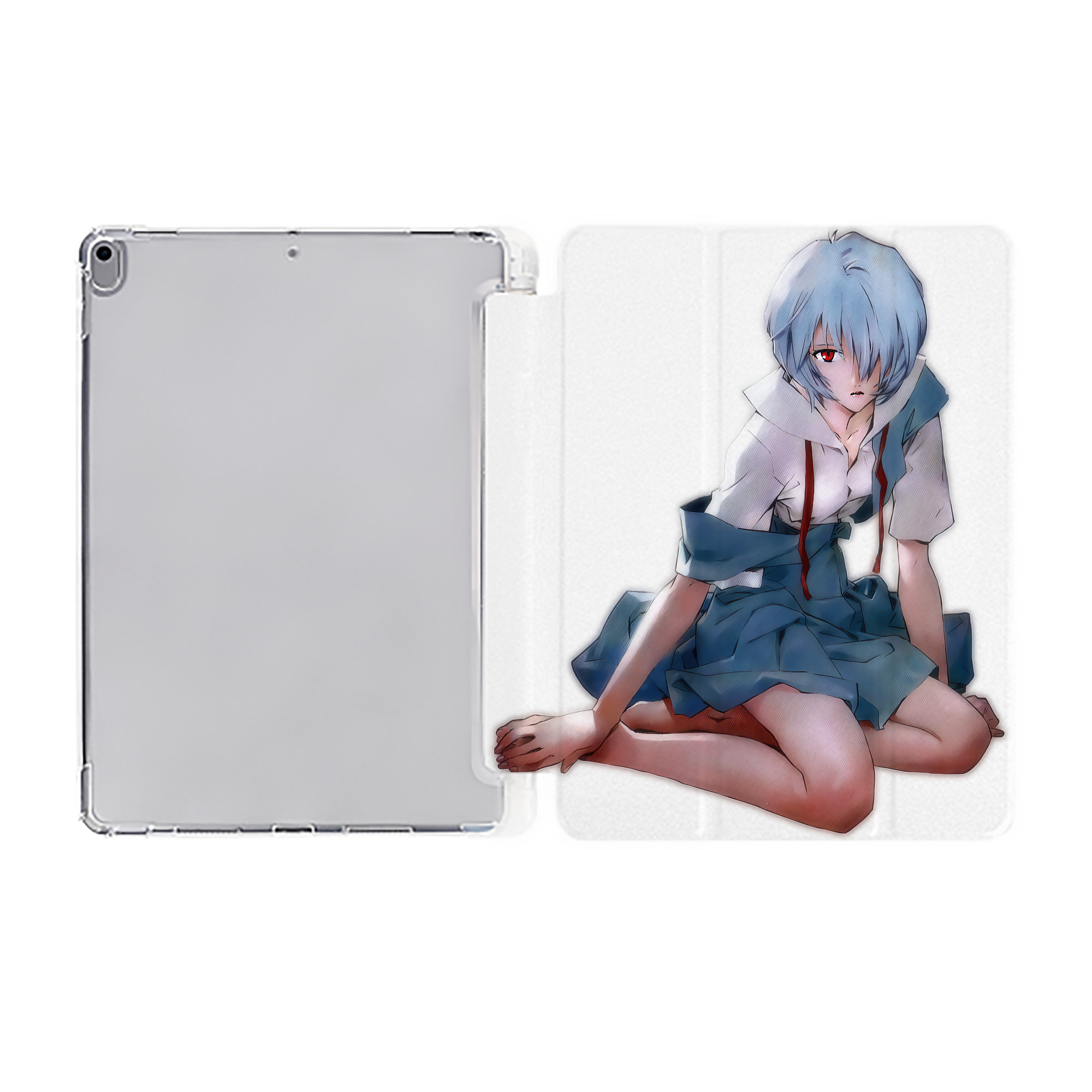 （画像用） EVA 新世紀エヴァンゲリオン IPad ケース ペン収納付き 三つ折りスタンド PUレザー×シリコン 対応機種9.5/10.5/10.9インチ
